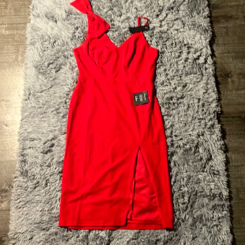 Lulu's Red Midi Dress